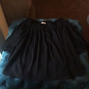 Off the shoulder black blouse